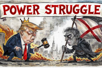 create digital political cartoon for political cartoon