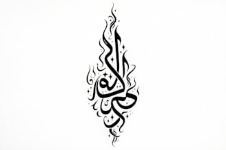 design professional arabic calligraphy and typography for branding tattoos art