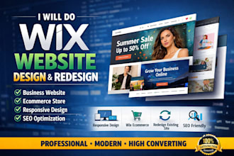 do wix website design wix business website wix website redesign wix ecommerce