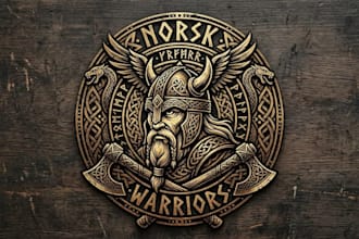 design a strong and fearless viking logo for your brand