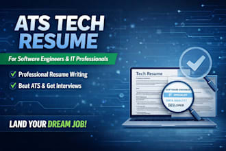 write professional ats tech resume for software engineers and IT professionals
