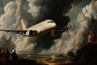 draw aircraft, helicopter, airplane into a vector illustration