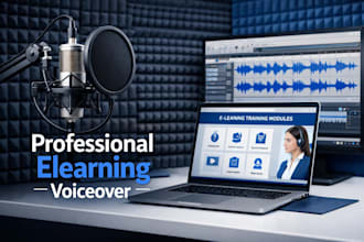 create elearning training, training voiceover, training modules, training course