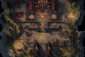 custom fantasy map design for rpgs, games, novels and stories