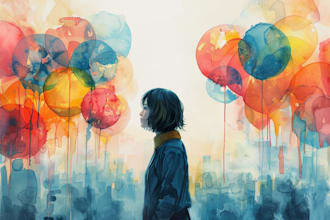 draw anything with watercolor illustration style