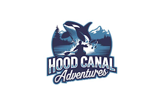 create professional and specially whale logo design