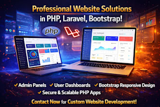 create a responsive website using PHP laravel and bootstrap