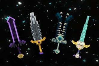 create custom minecraft 3d weapons and items