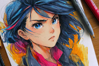 draw a character in manga style