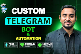develop custom telegram bot with api intregation