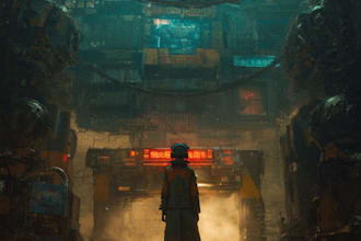 do cyberpunk futuristic city art