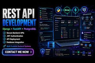offer rest API development and deployment services by python django postgresql