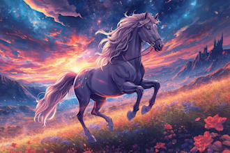 draw your horse in anime style
