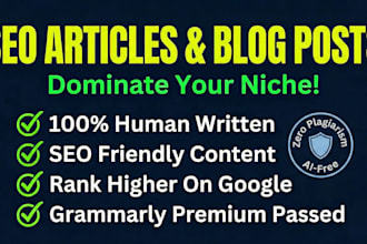 be SEO content writer for article writing and blog writing