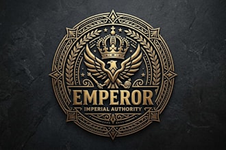 design a bold and majestic emperor logo for your brand
