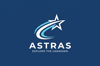 design a unique and eye catching shooting star logo for your brand