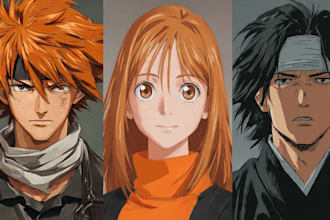 any character in anime style