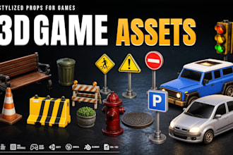 create game ready 3d assets weapons armour vehicles environment and props