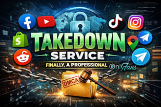 send dmca takedown notice to tiktok reddit facebook instagram shopify google