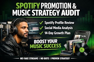 be your artist manager to analyze and create a spotify promotion strategy