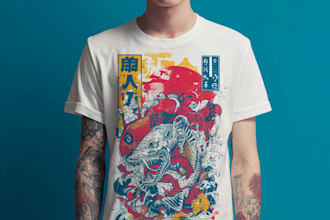 make stylish anime t shirt art for your brand