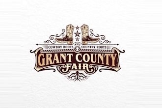 create a modern county fair logo for your company