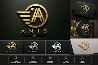 design a luxury 3d metallic logo for your brand