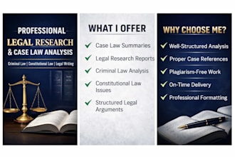 provide legal research, case law summary and legal analysis