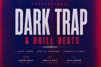 mix and master your dark trap, rap or drill song