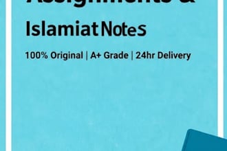 write urdu assignment and islamiat notes