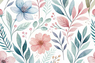 create watercolor seamless pattern