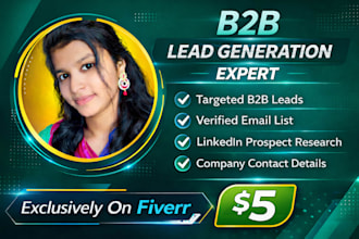 do b2b lead generation linked and email list