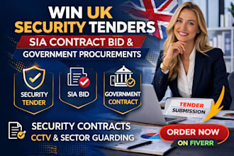 write UK security tender sia bid and government procurement response