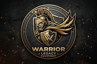design a strong and fearless warrior logo for your brand