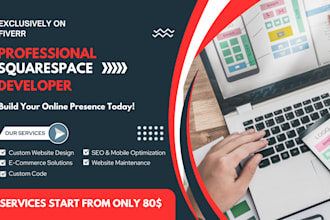 develop and design squarespace website with custom code