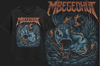 draw awesome fishing artworks for tshirt