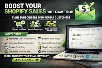 set up high converting post purchase and retention flows in klaviyo for shopify