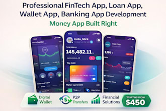 develop fintech app loan app money transfer app p2p lending app wallet app