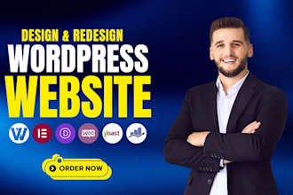 design wordpress websites and landing pages with elementor and divi