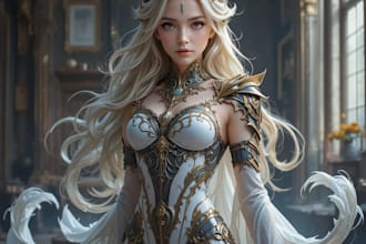 fantasy character fantasy character art in unique style