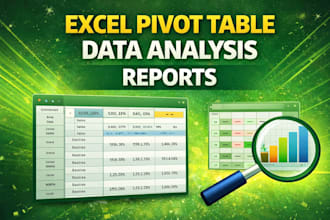 create excel pivot tables, charts and data analysis
