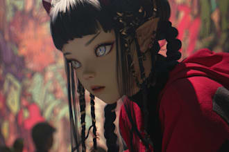 draw your character in anime style for you