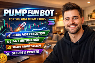 build crypto token and pump fun bot, polymarket bot and kalshi bot on solana evm