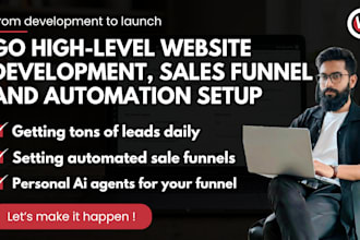 create gohighlevel website, funnel and email automation