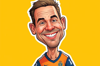 draw caricature, cartoon from your photo