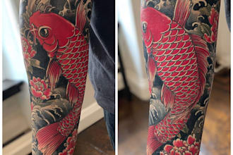 make a traditional japanese irezumi tattoo