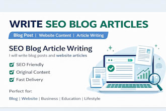 write SEO blog articles and website