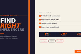 find niche instagram, tiktok and youtube influencers with contact info