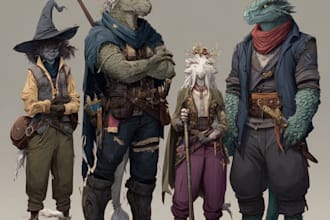 fantasy dnd party and dnd design