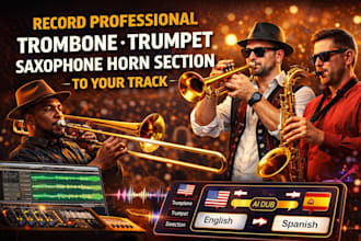 record professional trombone, trumpet, saxophone, horn section to your track